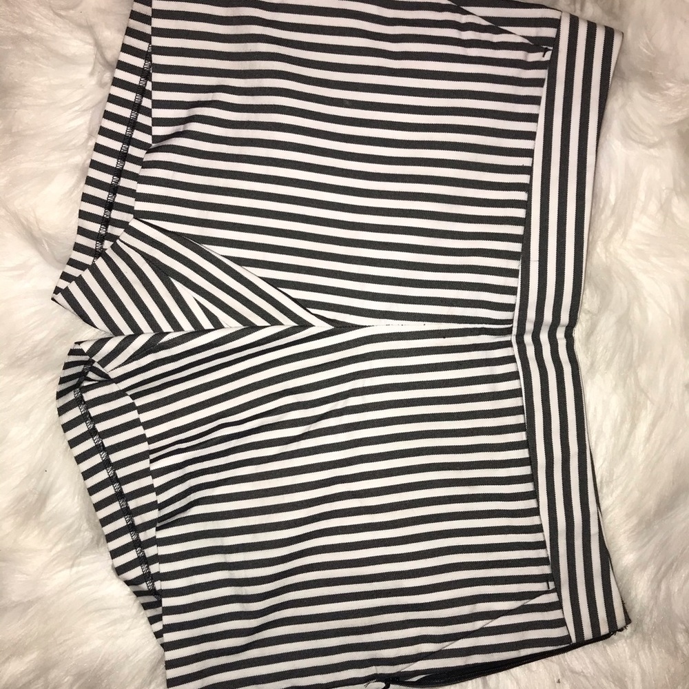 Express Navy Striped Shortss